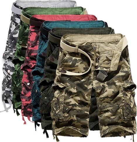 AOYOG Men's Camo Cargo Shorts Cotton in Kuwait