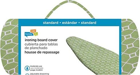 Honey-Can-Do IBC-03032 Standard Ironing Board Cover, Green Geometric in Saudi Arabia