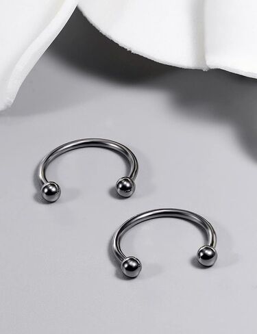Vsnnsns 14G 16G G23 Titanium Septum Rings Nose Rings Hoop Horseshoe Rings Septum Piercing Jewelry Helix Daith Cartilage Tragus Earrings Lip Eyebrow Rings Piercing Jewelry for Women Men 8mm - 16mm in Saudi Arabia