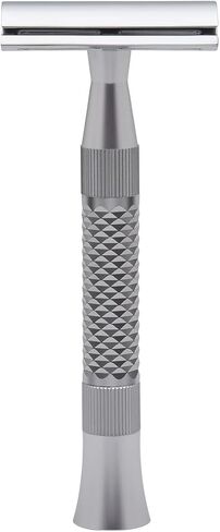 Pearl Blaze Double Edge Safety Razor 100% Brass Metal - Made from the CNC process with Triple Plating, Double Edge Safety Razor Made of Pure Brass Metal with 10 Premium Stainless Steel Blades included to give smooth and Irritation-free shave in Saudi Arabia