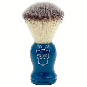 Parker Safety Razor Synthetic Bristle Wood Handle Shaving Brush – Brush Stand Included - Blue Wood Handle in Kuwait