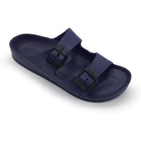 Luffymomo Adjustable Slip on Eva Double Buckle Slides for Mens in Saudi Arabia