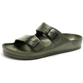 Luffymomo Adjustable Slip on Eva Double Buckle Slides for Mens in Saudi Arabia