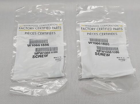 WPW10661886 Refrigerator Door Handle Mount Screw - New - Set of Two (2) - Genuine OEM - R3-G6 e - EA221112 in Saudi Arabia