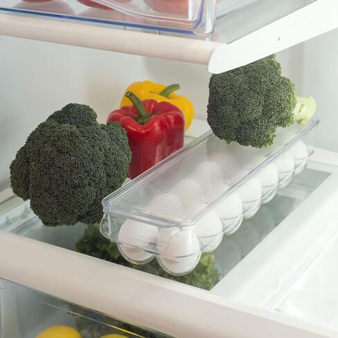 Home Basics Stackable Egg Holder for Refrigerator, Clear in Saudi Arabia