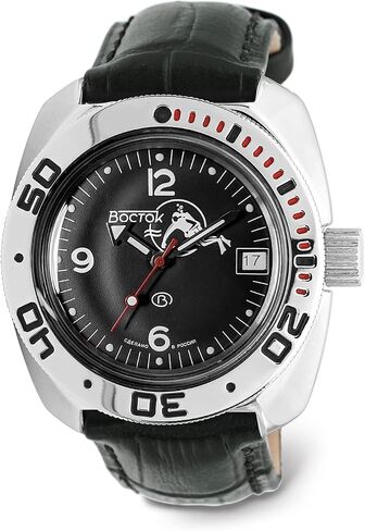 VOSTOK | Scuba Dude Amphibian Automatic Self-Winding Russian Diver Wrist Watch | WR 200 m | Amphibia 710634 |Fashion | Business | Casual Men's Watches in Kuwait