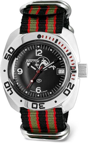 VOSTOK | Scuba Dude Amphibian Automatic Self-Winding Russian Diver Wrist Watch | WR 200 m | Amphibia 710634 |Fashion | Business | Casual Men's Watches in Kuwait