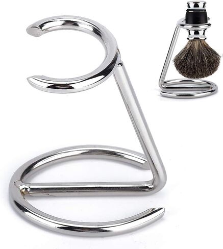 حامل فرشاة الحلاقة - فرشاة حلاقة للرجال حامل من الفولاذ المقاوم للصدأ للاستخدام في المنزل وفي السفر in Kuwait
