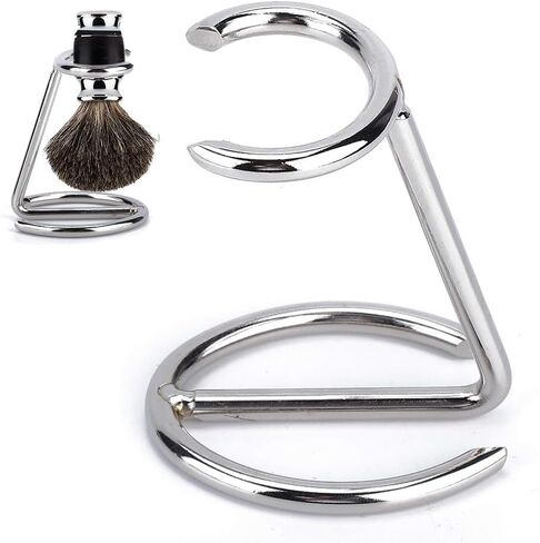 حامل فرشاة الحلاقة - فرشاة حلاقة للرجال حامل من الفولاذ المقاوم للصدأ للاستخدام في المنزل وفي السفر in Kuwait
