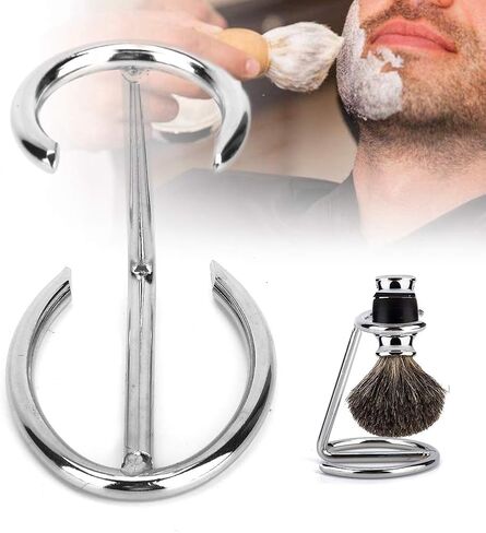 حامل فرشاة الحلاقة - فرشاة حلاقة للرجال حامل من الفولاذ المقاوم للصدأ للاستخدام في المنزل وفي السفر in Kuwait