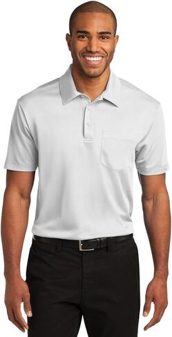 Port Authority Men's Silk Touch Performance Pocket Polo in Kuwait