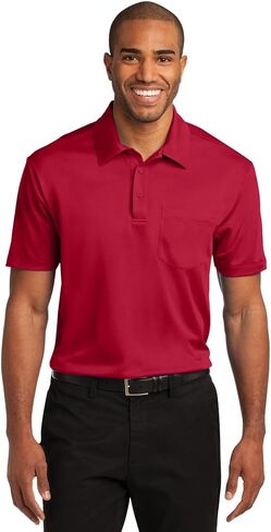 Port Authority Men's Silk Touch Performance Pocket Polo in Kuwait