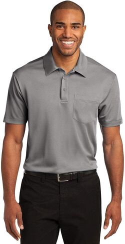 Port Authority Men's Silk Touch Performance Pocket Polo in Saudi Arabia