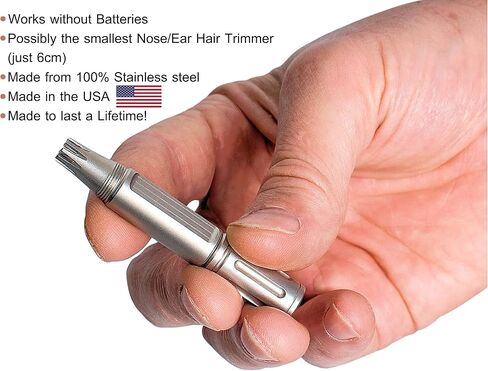 Groom Mate Platinum XL Professional Nasal & Ear Hair Trimmer Made in USA in Saudi Arabia