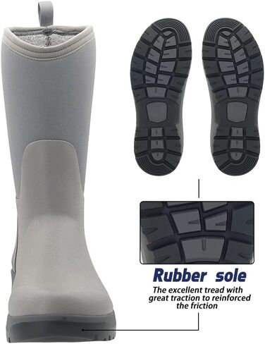 CNSBOR Men’s Rain Boots Waterproof Rubber Insulated Boots Durable Slip Garden Boots Fishing Mud Boots Knee Boots for Agriculture and Industrial Working Waterproof Rubber Protective Footwear Boots in Kuwait