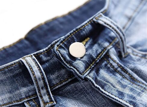Betusline Mens Jean Shorts Distressed Ripped Denim Shorts Summer Casual Classic Straight Short Jeans in Kuwait
