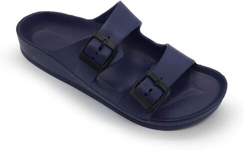 Luffymomo Adjustable Slip on Eva Double Buckle Slides for Mens in Saudi Arabia