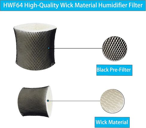 ZYBULSHJT HWF64 مرشحات الفتيل المرطب بديلة لهولمز بيونير BWF64 BWF64CS Sunbeam HM1730 HM1745 HM1746 فلتر مرطب B (4 عبوات نسخة مطورة) in Saudi Arabia