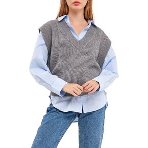English Factory Knit Sweater Vest in Saudi Arabia