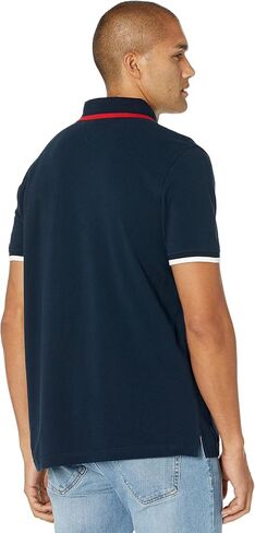 Tommy Hilfiger Men's Short Sleeve Cotton Flag Graphic Polo Shirt in Regular Fit in Saudi Arabia