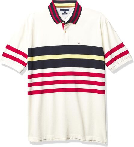 Tommy Hilfiger Men's Short Sleeve Cotton Flag Graphic Polo Shirt in Regular Fit in Saudi Arabia