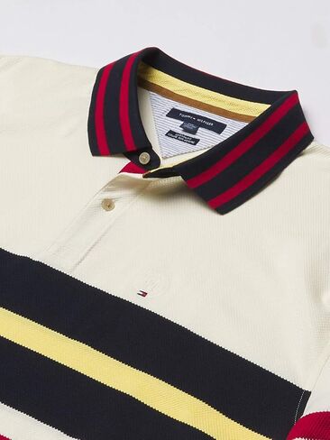 Tommy Hilfiger Men's Short Sleeve Cotton Flag Graphic Polo Shirt in Regular Fit in Saudi Arabia