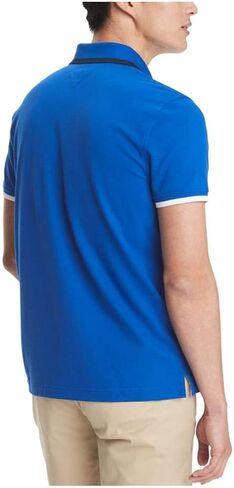 Tommy Hilfiger Men's Short Sleeve Cotton Flag Graphic Polo Shirt in Regular Fit in Saudi Arabia