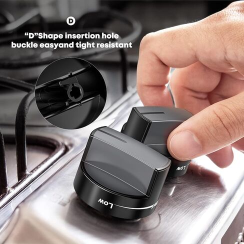 PatioGem 4 Packs Upgraded W10339442 Gas Stove Knobs, Cooktop Surface Burner Control Knobs Replacements, Compatible with Whirlpool Gas Range/Stove/Oven, Replaces WPW10339442 PS11753188 ect in Saudi Arabia