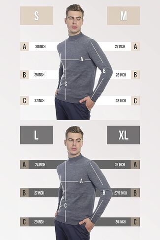 Men's Merino Wool Mock Turtleneck Sweater Classic Midweight Long Sleeve Pullover in Saudi Arabia