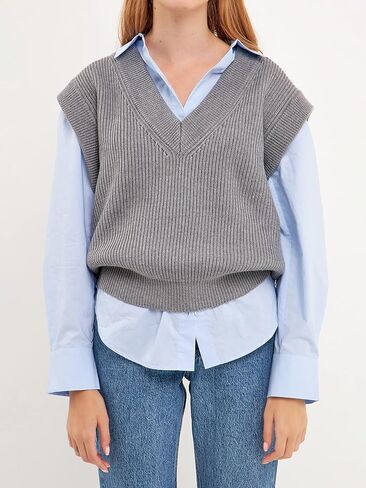 English Factory Knit Sweater Vest in Saudi Arabia