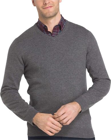 IZOD Men's Fieldhouse V-Neck Solid 12 Gauge Sweater in Saudi Arabia