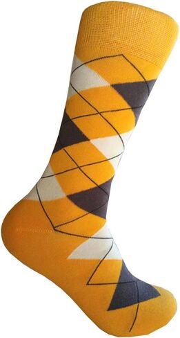 Men's Mid Calf Yellow Dress Socks ,One size fits most men; Sock Size 10-13. in Saudi Arabia