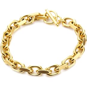 PEAS Hip Hop Jewelry Cuban Chain Bracelet Stainless Steel Link Bracelet