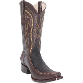 Western Shops Men’s Genuine Leather Luxury Western Bull Neck Print Cowboy Boot in Saudi Arabia