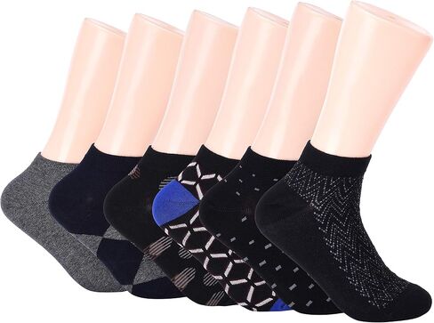 Mio Marino Mens Low Cut Ankle Socks - Premium Moisture Control - Cotton Cushioned with Arch Support in Saudi Arabia