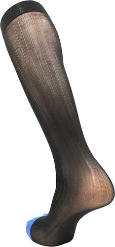 3-Pack Mens Over the Calf Sheer Nylon Spandex Dress Socks in Kuwait