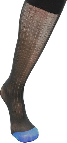 3-Pack Mens Over the Calf Sheer Nylon Spandex Dress Socks in Kuwait
