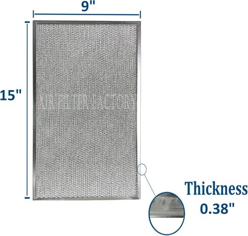 2-Pack Air Filter Factory 9 X 15 X 3/8 Inch Range Hood Aluminum Grease Filters in Saudi Arabia