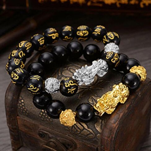 Feng Shui Black Obsidian Wealth Bracelet Pi Xiu Bracelet for Men Buddha Power Protection Bracelet Bring Luck And Prosperity in Saudi Arabia
