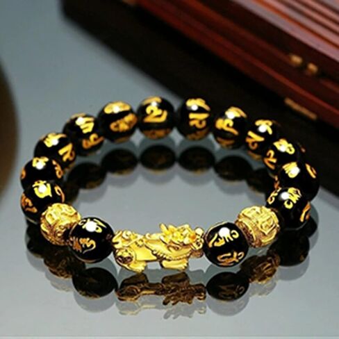 Feng Shui Black Obsidian Wealth Bracelet Pi Xiu Bracelet for Men Buddha Power Protection Bracelet Bring Luck And Prosperity in Saudi Arabia