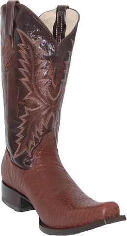 Westerns Shops Men’s Genuine Leather Luxury Bull Neck Print Western Cowboy Boot in Kuwait