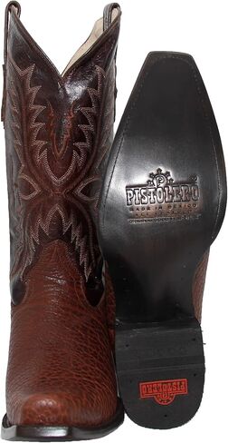 Westerns Shops Men’s Genuine Leather Luxury Bull Neck Print Western Cowboy Boot in Kuwait