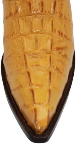 Western Shops Mens Crocodile Alligator Print Leather Cowboy Western Boots Snip Toe in Saudi Arabia