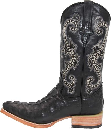 Western Shops Mens Crocodile Alligator Print Leather Cowboy Western Boots Snip Toe in Saudi Arabia