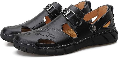 Honeystore Men's Athletic Leather Hollow Slip-on Sandals Casual Shoes Plus Size in Saudi Arabia