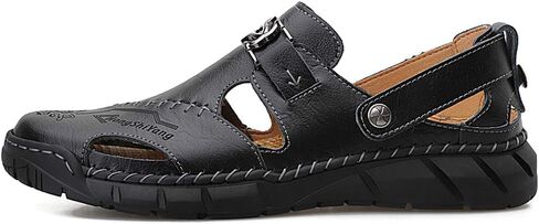 Honeystore Men's Athletic Leather Hollow Slip-on Sandals Casual Shoes Plus Size in Saudi Arabia