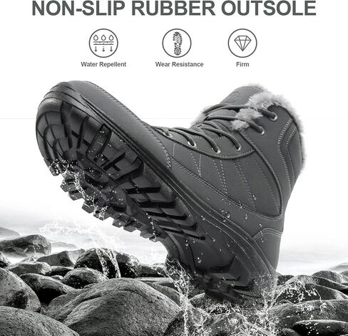 CAMEL Men's Winter Snow Boots Water Repellent Insulated Work Boot With Warm Lined Ankle Hiking Shoes in Saudi Arabia