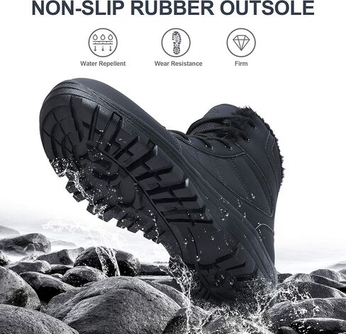 أحذية الثلوج الشتوية للرجال من CAMEL، أحذية عمل معزولة طاردة للماء مع أحذية للكاحل مبطنة دافئة للمشي لمسافات طويلة in Kuwait