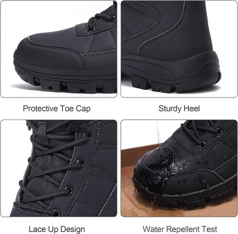 أحذية الثلوج الشتوية للرجال من CAMEL، أحذية عمل معزولة طاردة للماء مع أحذية للكاحل مبطنة دافئة للمشي لمسافات طويلة in Kuwait