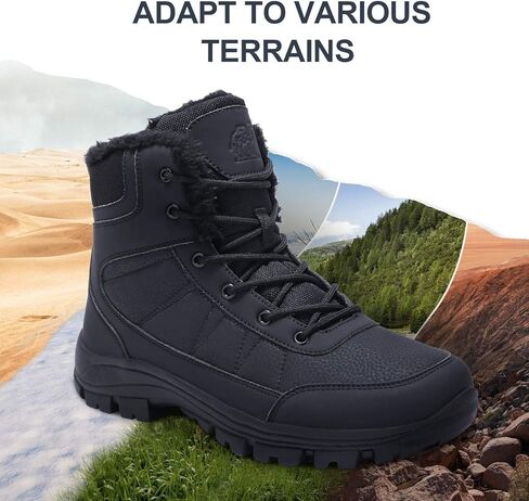 أحذية الثلوج الشتوية للرجال من CAMEL، أحذية عمل معزولة طاردة للماء مع أحذية للكاحل مبطنة دافئة للمشي لمسافات طويلة in Kuwait